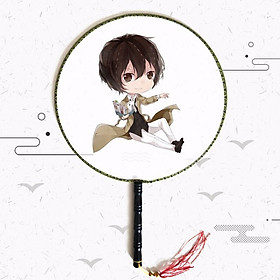 Quạt tròn cổ trang Bungo stray dogs - Văn hào lưu lạc anime cầm tay