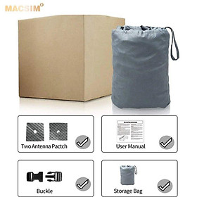 Bạt phủ ô tô chất liệu vải không dệt 4 lớp cao cấp thương hiệu MACSIM dành cho Ford Ranger/Rapto màu ghi (dùng cho xe đã lắp nắp thùng)