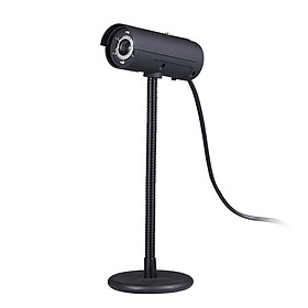 480P High-definition USB 2.0 Webcam with Microphone 6 L-ED Flexible Hose for PC Laptop Computer Desktop