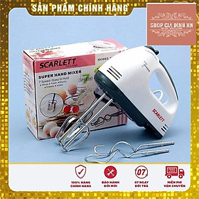 Mua Máy Đánh Trứng Cầm Tay Cao Cấp Scarlett - 180W và 7 Tốc độ - TẶNG 2 QUE NHÀO BỘT