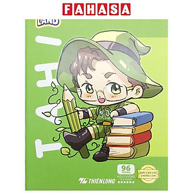 Tập Học Sinh Giấy Chống Lem - 4 Ô Ly Vuông - 96 Trang 120gsm - Thiên Long NB-121/AK - Nhân Vật Akooland Tahi