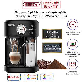 Mua Máy pha cà phê Espresso chuyên nghiệp  thương hiệu Mỹ HiBREW cao cấp H8A  1250W  19 Bar - Bảo hành 12 Tháng  Hàng chính hãng