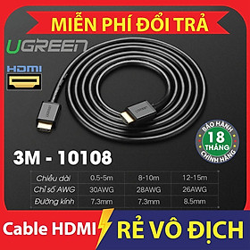 Cáp HDMI 3m chính hãng Ugreen 10108