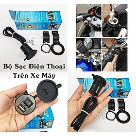 Bộ sạc điện thoại độ trên xe máy loại tốt chống nước