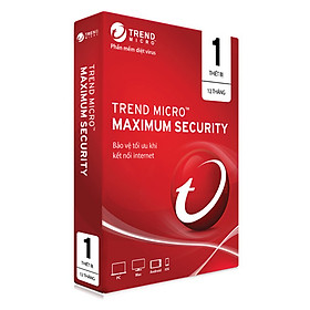 Phần Mềm Diệt Virus Trend Micro Maximum Security - 1PC - Chính Hãng
