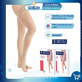 Combo 2 đôi Vớ y khoa đùi silicone JOBST UltraSheer - Siêu mỏng, màu da,hở ngón, 20-30mmHg, giãn tĩnh mạch chân (tất y khoa)