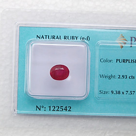 Mua Viên đá quý Ruby tự nhiên kiểm định mài giác 2.93ct