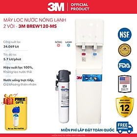 Máy Lọc Nước Nóng Lạnh 3M Full Models Chuẩn Nước Uống Trực Tiếp, Hiệu Suất 100% - Bộ Lọc Nhập Khẩu Mỹ, Hàng Chính Hãng - Lõi Lọc 3M BREW120MS - Mẫu 3: 2 Vòi Trắng