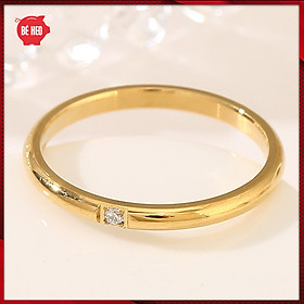 Nhẫn titanium không đen dáng mảnh xinh xắn BHN138