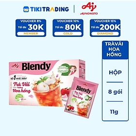 Trà Vải Hương Hoa Hồng Blendy Hộp 8 Gói 11g