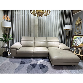 Mua Sofa góc L da bò Italy Tundo màu kem – SFLCT10 2m6 x 1m6 hàng cao cấp chuẩn da bò nhập khẩu Ý