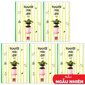 Combo 5 vở plants for life - kẻ ngang 120 trang - hồng hà 1416