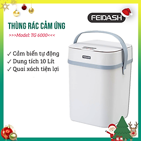 Thùng Đựng Rác Cảm Biến Thông Minh Tự Động Đóng Mở Khi Cần Cho Rác Vào Thùng Vô Cùng Tiên Lợi FEIDASH - Thiết kế sang trọng làm bừng sáng không gian nhà bạn - 2 dung tích 10L, 13L, 2 màu trắng đen cho bạn thỏa sức chọn lựa