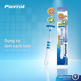 Dụng cụ làm sạch lưỡi giảm hôi miệng PIERROT - hàng chính hãng