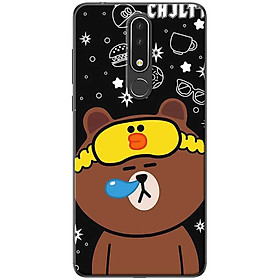 Ốp lưng dành cho Nokia 3.1 Plus mẫu Gấu nâu ngủ