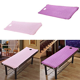 2pcs Massage Table Mattress Cosmetic Bed Sheet Cover with Face Hole 180x60cm