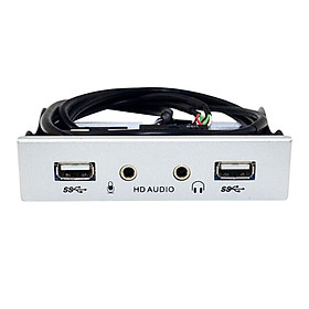3.5inch 9Pin to USB 2.0  Panel 2 USB 2.0 Ports Mic Interface for PC
