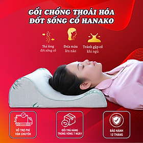 Mua Gối chống thoái hóa đốt sống cổ chuyên dụng 2 đầu gối cao thấp HANAKO - hỗ trợ giảm thiểu đau mỏi vai gáy  cột sống