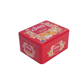 Bánh quy Siam mix các vị 200g hộp sắt CN - màu đỏ