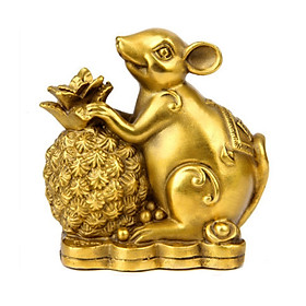 Mua Tượng con chuột bằng đồng bên quả dứa thơm phong thủy Hồng Thắng