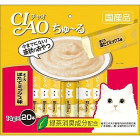 Thức ăn cho mèo - Thanh sốt thưởng Ciao Churu  (1 túi 20 thanh)