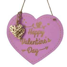 Wooden Heart Sign Valentine's Day Hanging Decor