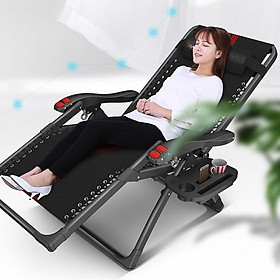 Ghế xếp thư giãn OYJ-0035 cao cấp có khay để ly, điện thoại,massage tay, ghế xếp văn phòng