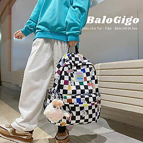 Balo caro vải dù chống thấm nước nhẹ siêu bền không móc khóa G229 - BaloGigo