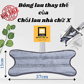 Mua Bông lau thay thế của chổi lau nhà chữ X thông minh  HÀNG LOẠI 1  đầu xoay 360* tiện ích  có bông lau sợi microfiber mềm mịn thấm hút  vắt khô dễ dàng