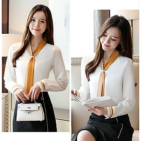 Áo Sơ Mi Voan Lụa Caravat Phong Cách Cao Cấp TP16