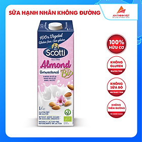 Sữa Hạt Hạnh Nhân Hữu Cơ Không Đường Riso Scotti - Unsweetened Almond Drink 1L