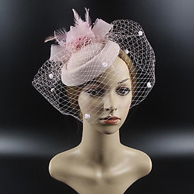 Fascinator Hat Vintage Style Wedding Bridal Derby Hat with  Hair Clip