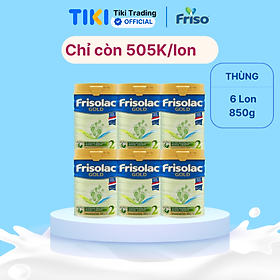 Combo 6 sữa Bột Frisolac Gold 2 850g Dành Cho Trẻ Từ 6 - 12 Tháng Tuổi