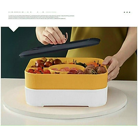 Mua Khay mứt vuông 2 tầng sừng hươu-AVN28