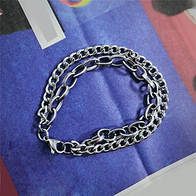 Vòng tay unisex 2 tầng xích cá tính