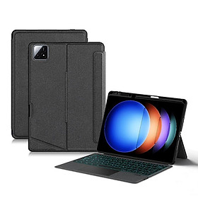 Bao da bàn phím Xiaomi Pad 7S Pro 12.5 inch có Touchpad, giá đỡ, đèn LED, có thể tháo rời