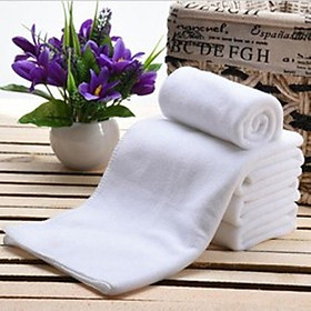 Mua Khăn Tắm 100% Cotton Cao cấp Dùng Cho Gia Đình  Homstay  Spa  khách Sạn : Màu Trắng - Kích Thước = 65cm x 130cm