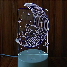 Mua Đèn Ngủ 3D Led Nhiều Mẫu Hình Cực Đẹp 3 màu Trắng - Vàng Nhạt - Vàng Đậm .C
