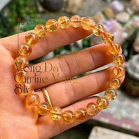 Vòng đá citrine vàng 8ly, 10ly tự nhiên - Chiêu tài lộc, may mắn