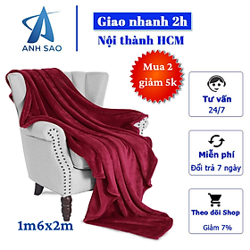 Mền lông cừu Thái Lan cao cấp A kích thước 1m6x2m  - Đỏ đô