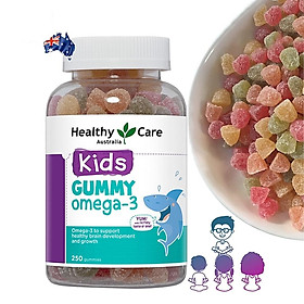 Kẹo Dẻo Healthy Care Kids Gummy Omega 3 250 Viên Cho Bé Bổ Sung Dinh Dưỡng, Tăng Sức Đề Kháng, Hỗ trợ Tim Mạch, Phát Triển Khả Năng Tư Duy Cho Bé