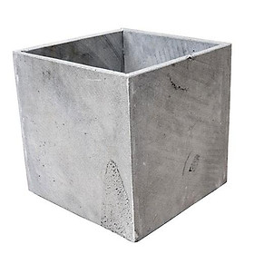 Chậu cây đá ong xám tự nhiên hình vuông 30x30x30cm siêu bền bỉ