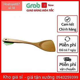 Sạn Gỗ 08 Xẻng Cán Dài Dùng Lật Chiên Xào Đảo Trở Thức Ăn - Đồ Gỗ Nhà Bếp