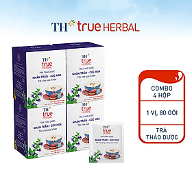 Combo 4 Hộp Trà Nhân Trần – Cúc Hoa TH True Herbal (20 gói)