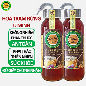 [Combo 2 chai 300ml], Mật ong rừng U Minh, Khai thác CHUẨN THIÊN NHIÊN 100%, OGINBEE