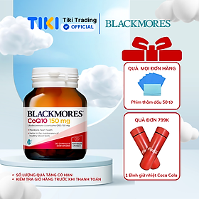 Viên Uống Bổ Tim Hỗ Trợ Sức Khỏe Blackmores CoQ10 150mg Lọ 30 Viên