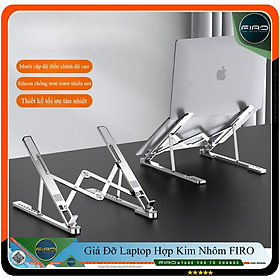 Giá Đỡ Laptop Hợp Kim Nhôm Cao Cấp FIRO F39 - Đế Tản Nhiệt Cho Laptop,Macbook,Máy Tính Xách Tay,Gấp Gọn Tiện Lợi - 10 Vị Trí Điều Chỉnh Góc Độ - Tương Thích Với Các Dòng Laptop/Macbook 11 - 17inch Và Tất Cả Máy Tính Bảng - Hàng Chính Hãng