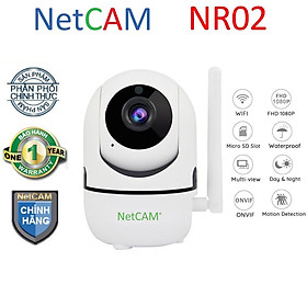 Mua Camera IP WiFi NetCAM NR02  độ phân giải 3MP  Xoay 360 độ  Đàm thoại 2 chiều  Theo dõi chuyển động thông minh - Hàng chính hãng