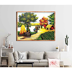 Mua Tranh canvas treo tường làng quê Việt Nam - QVN026