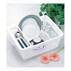 Mua Combo Rổ úp bát đĩa có nắp + Bộ 5 đôi đũa inox đặc ruột cao cấp tặng giá để giẻ rửa bát nội địa Nhật Bản